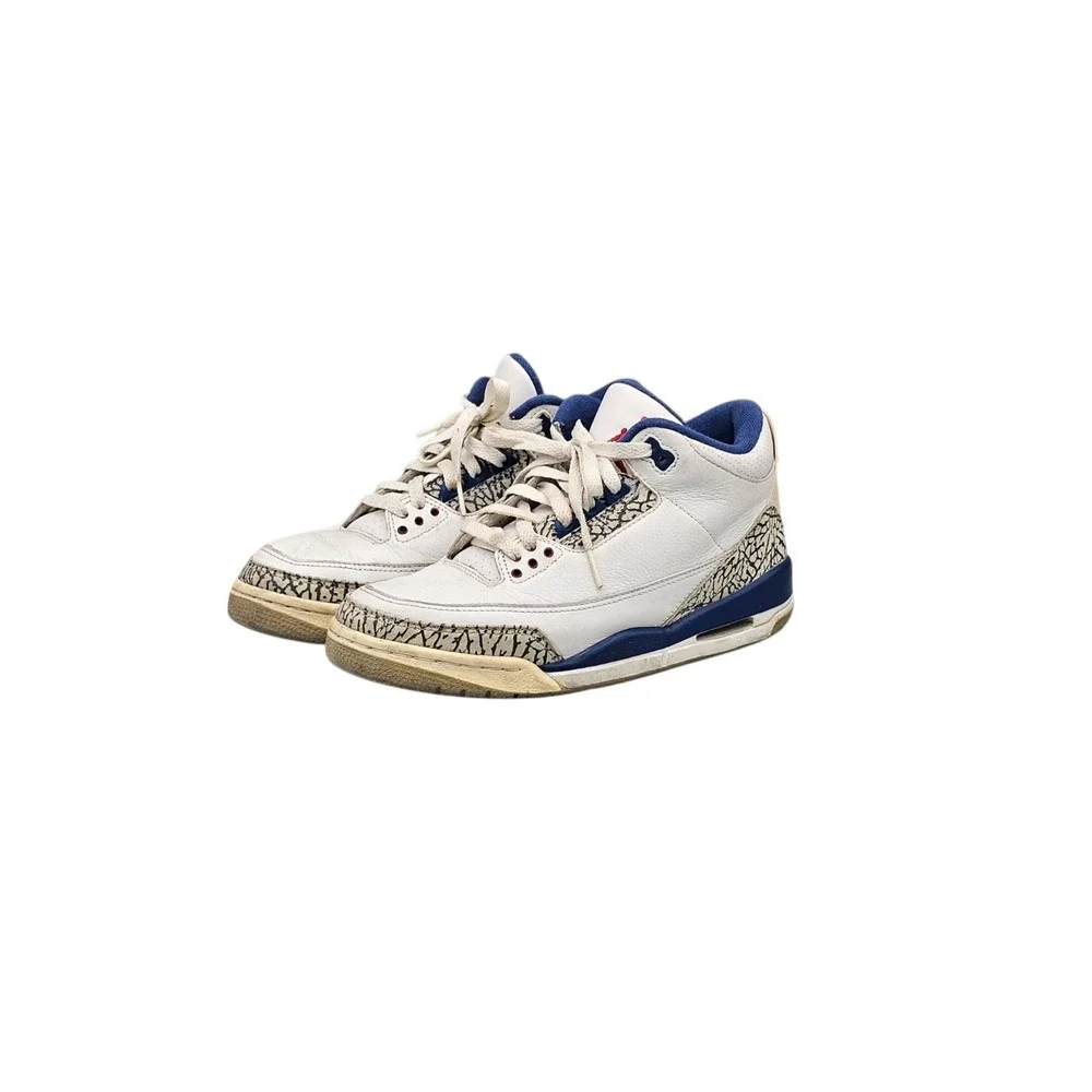 Nike Men's Size 8 US VTG Air Jordan 3 Retro 2001 True Blue Sneakers Shoes READ